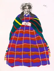 Costume pour Madame Loenfowitch dans Moscou autrefois, pour le Spectacle de l